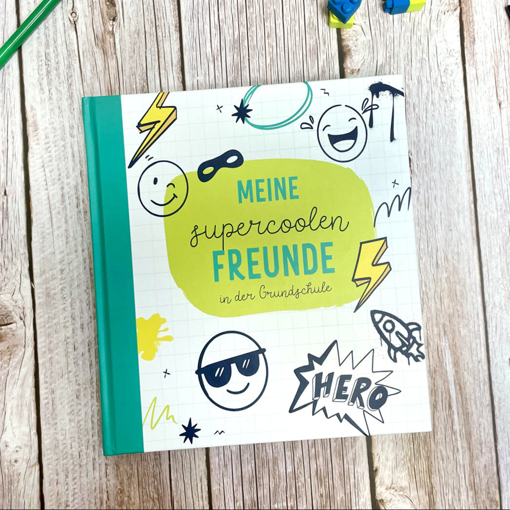 Freundebuch "Meine supercoolen Freunde! für die Grundschule | für coole Jungs